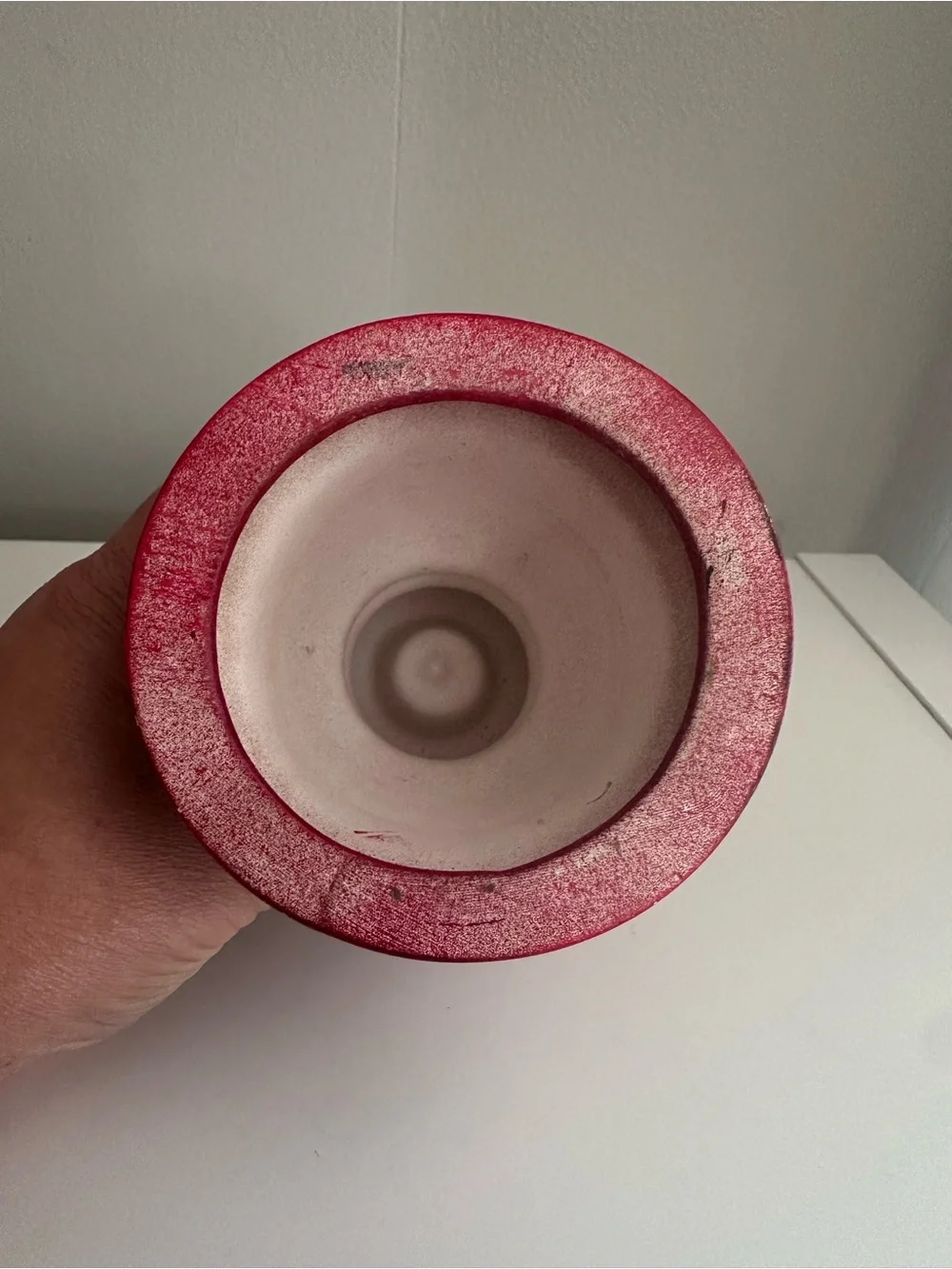 Red Decorative Antique-Style Planter / Vase